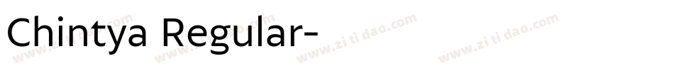 Chintya Regular字体转换